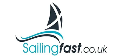 Logo of Sailingfast.co.uk showing a stylized sailboat with the text 