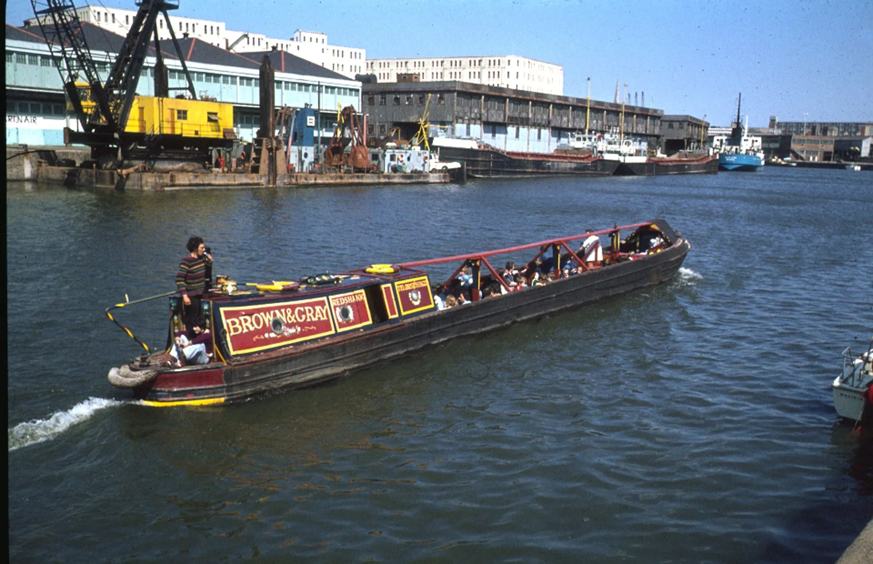 A narrowboat labeled 